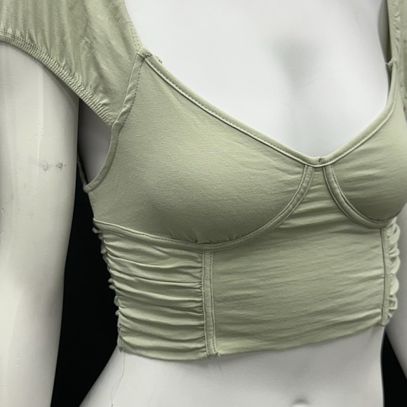 Princess Polly Karla Crop top, size 4,‎ sage green Corset Summer - Picture 3 of 6